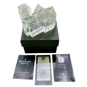 Waterford Crystal Lismore Village Church Paperweight Vintage Mint Condition